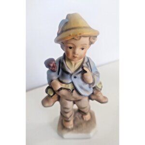 Vintage Rare Hand Painted Friedel West Germany Boy with Boots figurine 6" Tall